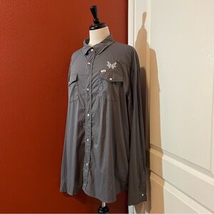 Seager Men’s El Ranchero Pearl Snap Long Sleeve Western Huckberry Cowboy Shirt